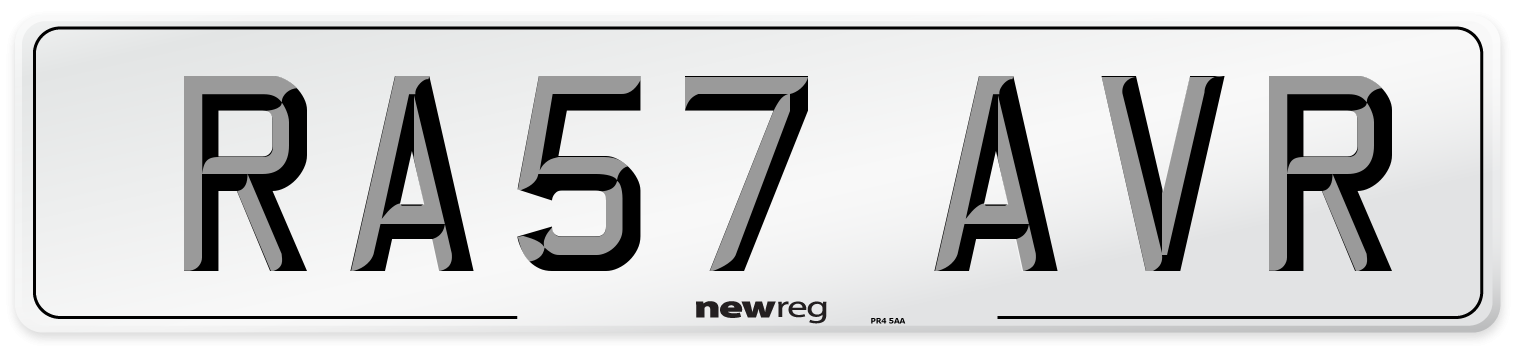 RA57 AVR Number Plate from New Reg
